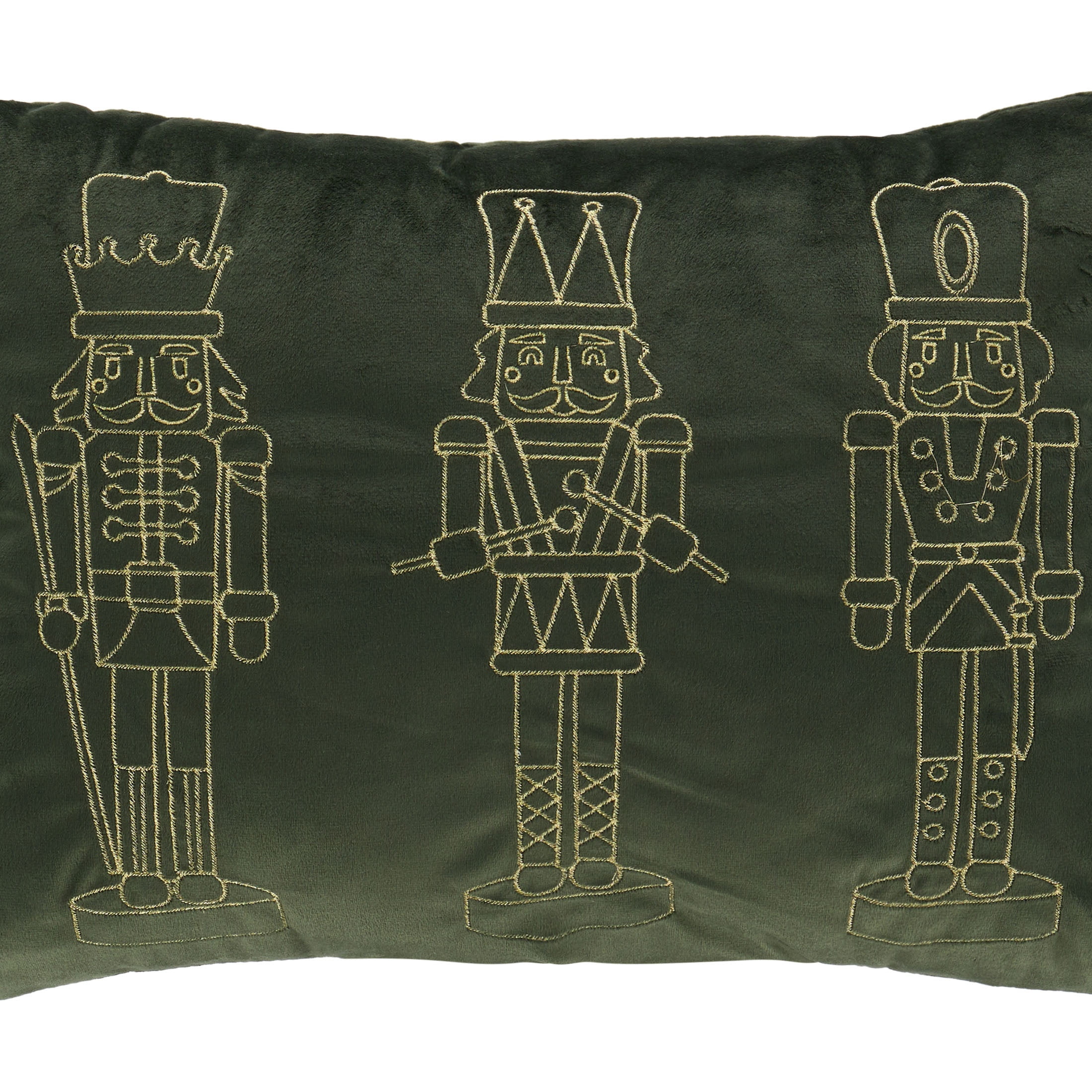 My Texas House Nutcracker Decorative Christmas Pillow, Green, 20" x 14"