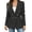 Black padded shoulder blazer women a1, variant on Solid Color Blazers for Women Business Casual Long Sleeve Suit Jacket Fall Winter Open Front Double Breasted Classic Blazer , Purple 2XL