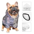 thumbnail image 3 of Fotbe Lavender Flowers Print Small Dog Sweater Hoodies Pet Grey Hooded Soft Fleece Sweatshirts with Pocket Fall Winter Puppy Cat Sweaters Warm Clothes-Small, 3 of 7