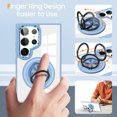 thumbnail image 6 of Decase Clear Case for Samsung Galaxy S24,Military Grade Shockproof Case with Ring Kickstand [Support Wireless Charging] Mag-Safe Magnetic Phone Cover for Galaxy S24,Blue, 6 of 8