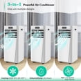 thumbnail image 2 of Hupicker Portable Air Conditioner - 8000BTU, Quiet <53dB, Remote Control, 24h Timer, Easy Install with Full Window Kit, Ideal for Rooms upto 200sq.ft, 2 of 7