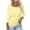 Yellow Tops for Women_m, variant on CYMMPU Women's Casual Striped Flowy Blouse 3/4 Length Sleeve Tunic Tops Square Neck Basic Tees Business Work Blouses Shirts Summer Fall 2025 Clothes Black XXXL