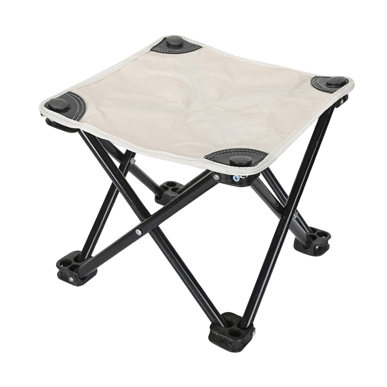 Foldable Camping Stool with Footrest for Adults Small Chair Foldable Stool for White without Bag