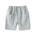 thumbnail image 3 of Girls Uniform Light Blue Shorts Quick Dry School Uniform for Girls Boys Sweatpants Size 12-18 Months, 3 of 3