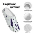 thumbnail image 5 of Daiia Lavender Flowers Print Women’s Fuzzy Slippers Memory Foam Lightweight House Shoes Cozy Loafer Flannel House Shoes-39/40, 5 of 7