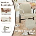 thumbnail image 5 of AFO Modern PU Leather Bar Stool Set of 6 with Backrest and Armrests, Height Adjustable 360° Swivel Counter Chair, Beige, 5 of 5