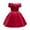 Red, variant on TBWNWG Elegant Off Shoulder A Line Party Dress for Girls Casual Flowy Childrens formal Attire,Sizes 3-4 Years