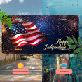 thumbnail image 5 of 1 Pcs 2D Flat License Plate Covers & Frames, Happy Independence Day For Decorative Front, Waterproof For Decoration Aluminum License Plate Covers & Frames Cover For Men Women, 12" X 6", 5 of 7