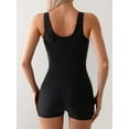 thumbnail image 4 of CL231105 Black and White Side Block Tropical Print Athletic One Piece, 4 of 5