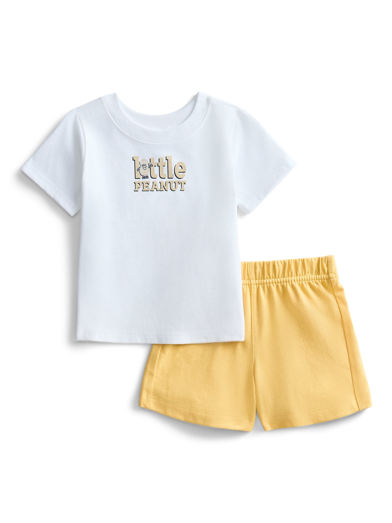 Wonder Nation Baby Boys Graphic Tee and Shorts Outfit Set, 6-Piece, Sizes 0M-24M