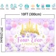 thumbnail image 4 of 10x7ft Four Ever a Princess Backdrop Princess 4th Birthday Backdrop 4 Year Old Girl Birthday Party Decorations Photo Booth Props, 4 of 9