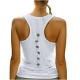 thumbnail image 4 of Fznquz Crew Neck Women's Tanks & Camis Racerback Sleeveless Athletic Casual Fashion Junior Tank Tops Under 10, 4 of 6