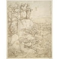 thumbnail image 2 of Pauwels Franck 20x24 Black Ornate Framed Double Matted Museum Art Print Titled: The Temptation Of&nbsp;Christ (1590s), 2 of 5