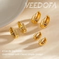 thumbnail image 5 of VEEDOFA Small Gold Hoop Earrings Set for Women, 14K Gold Plated Sterling Silver Hypoallergenic, Trendy Jewelry Gift, 5 of 7