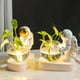 thumbnail image 3 of Jarrón de vidrio para maceta de agua, jarrón de resina para flores, adorno de astronauta con lámpara, 3 of 7