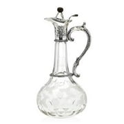 Recollection Vintage Silver-Plated Wine Carafe Decanter with Handle and Grape Vine Detailing by Godinger
