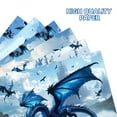 thumbnail image 5 of 12 Sheets Dragon Wrapping Paper Roll for Kids Boys Girls - Blue Fly Drgon Design Gift Wrap Sheets for Birthday Baby Shower Holilday Magical Party Decor, 5 of 9