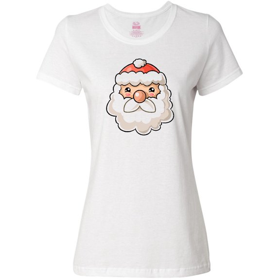 Inktastic Cute Santa Claus Face Women's T-Shirt