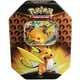 Pokemon TCG: SM11.5 Destins Cachés Gx Tin- Raichu + 1 de 3 Feuilles de Cartes Pokémon-GX + 4 Booster Pack – image 1 sur 5