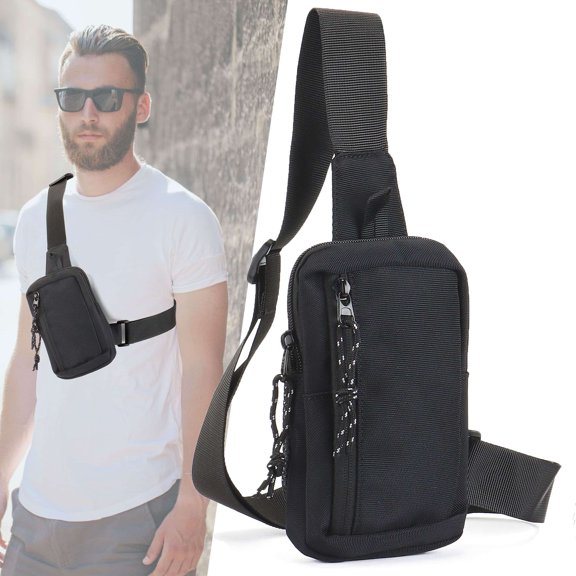 PULLIMORE Men Chest Bag Outdoor Travel Sport Shoulder Pack Crossbody Sling Backpack Oxford Phone Bag