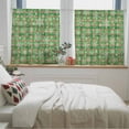 thumbnail image 5 of Christmas Snowflakes Sheer Curtains 54 Inches Long, Xmas Winter Red Green Plaid Light Filtering Window Curtains for Living Room/Bedroom, Rod Pocket Voile Sheer Curtain Drapes, 52"W x 54"L, 2 Panels, 5 of 9