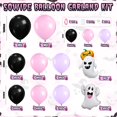 thumbnail image 2 of Juego de guirnaldas en forma de arco con forma de globo para Halloween Sowide, color negro y rosa, 2 of 7