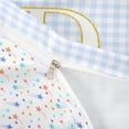 thumbnail image 4 of jejeloiu Blue Classic Checkered Print Twin Bedding For Kids,Gold Initial D Print Duvet Cover Set For Girl,Colorful Stars Reversible,2 Pieces(No Comforter), 4 of 6