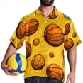 thumbnail image 4 of Basketball Men's Casual Hawaiian Shirt Printed Button Down Short Sleeve Summer Beach Shirts Unisex, 4 of 6