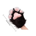 thumbnail image 2 of Cute Cat Mittens Adorable Animal For Anime Conventions And Themed Party, 26, Brown, 2 of 2
