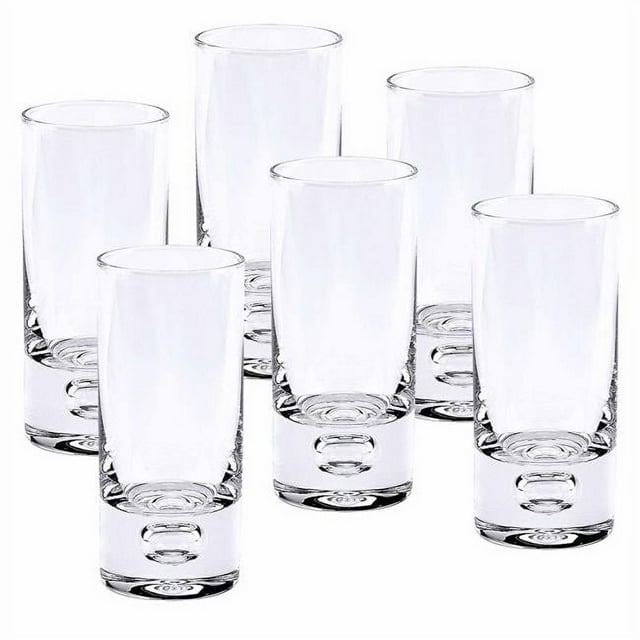 HomeRoots Mouth Blown Crystal 3 oz Shot Glass Set of 6