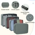 thumbnail image 2 of 7 Set Packing Cubes Travel Organizer Set Fordable Compression Suitcase Packing Cubes-Gray, 2 of 8