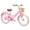 Pink, variant on STICCIO 20 inch Girls Bike with Basket and Rear Rack, Adjustable Seat, Dual Brake, Chain Guard, Kids Beach Cruiser Bike for Ages 7-10