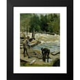 thumbnail image 2 of Gunnar Berndtson 14x18 Black Modern Framed Museum Art Print Titled - Salmon Fishing (1892), 2 of 5
