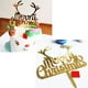 thumbnail image 4 of Ounissouiy Decoración de Pastel de Navidad, decoración de Cupcake de Navidad acrílica con cuerno, adorno de pastel de fiesta con letras Kits de decoración para fiestas, 4 of 6