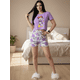 thumbnail image 2 of Pijama De 3 Piezas Mujer Pantalon Short Y Playera A Juego, 2 of 5