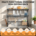 thumbnail image 2 of Over Sink Dish Drying Rack, WLRETMCI 3-Tier Kitchen Dish Drying Rack Metal Dish Drainer Organizer with 7 Removable Baskets for Countertop, Large Capacity, 2 of 7