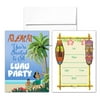 25 Luau Party Invites with Envelopes - Fill-in Hawaiian Invitations - 15300