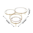 thumbnail image 3 of Efavormart 23" 3-Tier Gold Metal Cupcake Stand With Clear Round Acrylic Plates, Dessert Cake Display Holder, 3 of 11