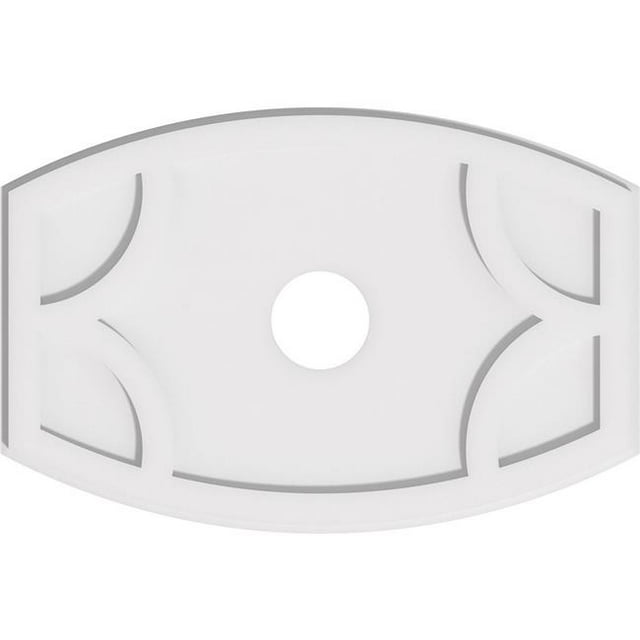 Ekena Millwork CMP26X17KY-04000 4 in. ID x 14 in. Rectangle Kailey Architectural Grade PVC Contemporary Ceiling Medallion