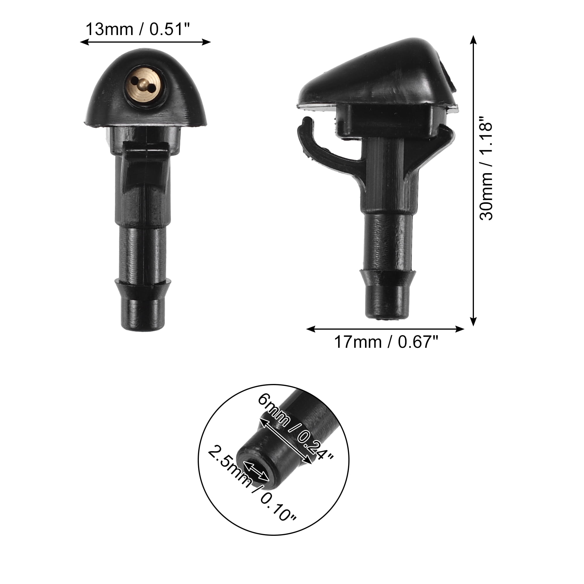Unique Bargains Wiper Washer Nozzle for Nissan Navara 06-13 for Frontier 07-10