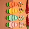 thumbnail image 2 of CSChome Toddler Dinner Plate With Divided Sections Carrot Silicone Plate Set Baby Suction Cup Plate, Safe Self feeding, Includes Straws, Cutter, and Forks, 2 of 7