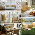 thumbnail image 4 of Outdoor Waterproof Throw Pillow Covers Set of 2 Yellow Marble Decorative Pillowcases Lumbar Outdoor Pillows Cushion Case 20x12 Inch Abstract Art Lines Patio Pillows for Couch Sofa Bed Garden, 4 of 9