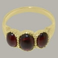 thumbnail image 4 of LBG British Made 10k Yellow Gold Natural Garnet Womens Anniversary Ring - 33 size options - Size 10.25, 4 of 7
