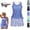 Blue, variant on Womens Tummy Control Tankini Swimsuit, Two Piece Conservative Bathing Suit with Built In Support Bra