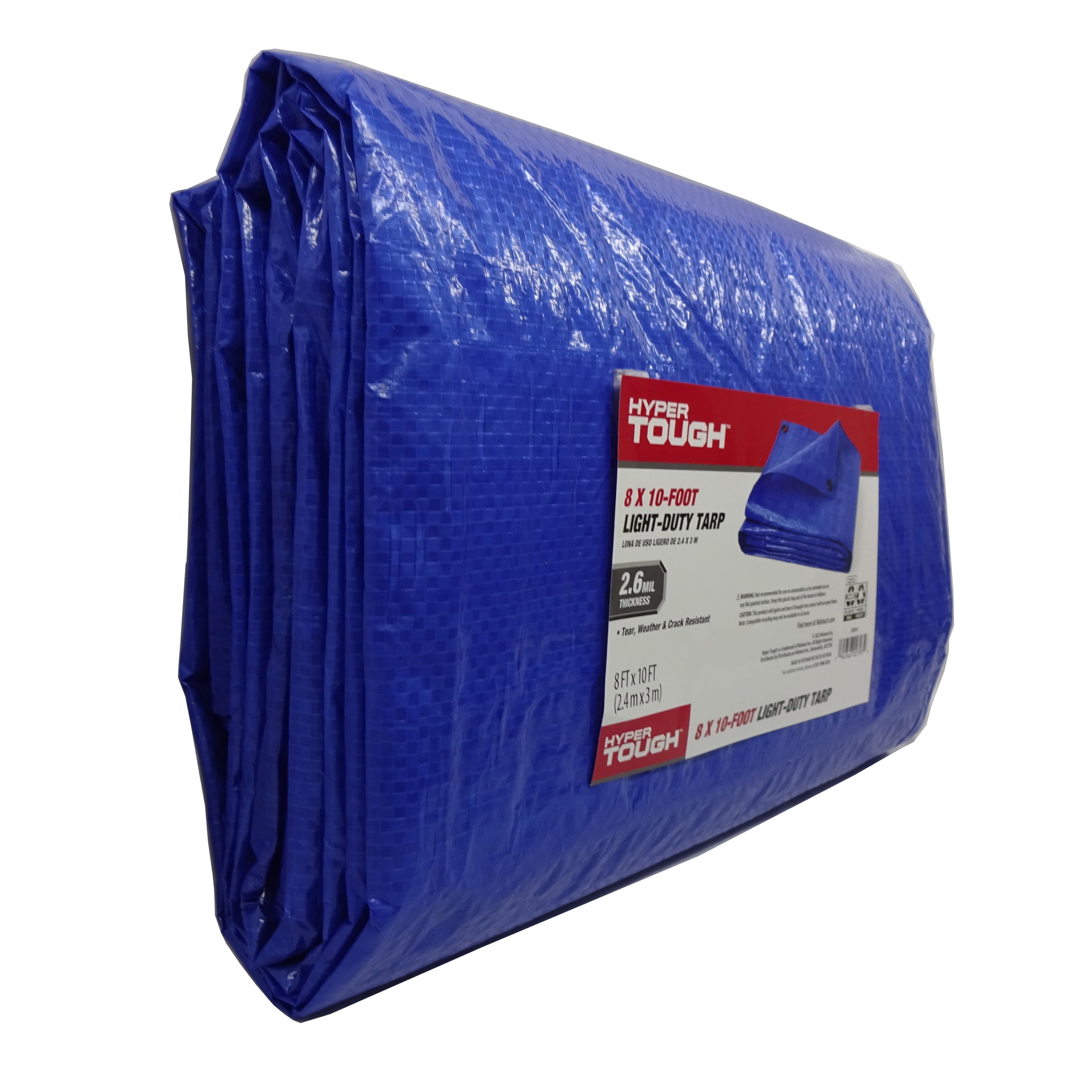 Hyper Tough Light-Duty 8' x 10' Polyethylene Tarp in Blue