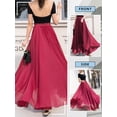 thumbnail image 7 of SLADYGLO Women Elastic High Waist Pleated Ruffle Hem Chiffon Maxi Skirt, 7 of 7