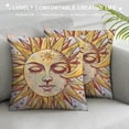thumbnail image 3 of Qinduosi Pink Sun and Moon Throw Pillow Covers, Mid Century Throw Pillow Covers , Boho Pillow Covers Decor for Living Room Bedroom Dorm, Gifts for Lovers Teen Girls Women White, 3 of 5