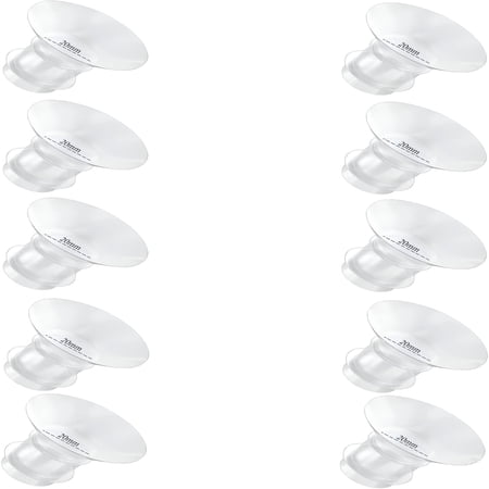 XIRQI Flange Inserts 20mm for 24mm Shields/Flanges, Compatible with Wearable Breast Pump, Reduce 24mm Nipple Tunnel Down to 20mm, 10PCS