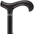 thumbnail image 2 of Folding Carbon Fiber Derby Walking Cane with Adjustable Carbon Fiber Shaft and Collar for Men and Women Comfortable Lightweight & Safe to Walk, 2 of 4