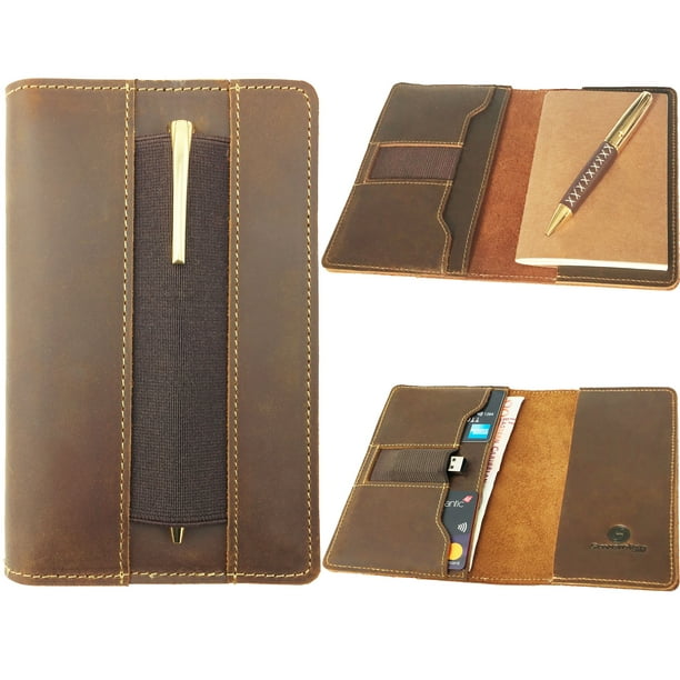 Leather Field Notes Cover For Moleskine Cahier Notebook, Handmade